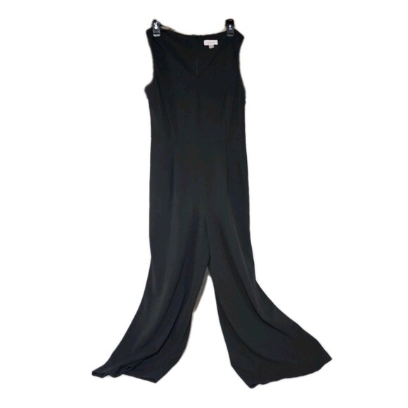 Calvin Klein Jumpsuit Black Sleeveless Wide Leg Size 10 Career Wear CD0C12P2 - Picture 3 of 11